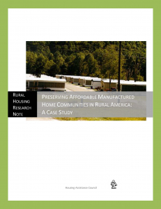 Preserving Affordable Manufactured Home Communities in Rural America: A Case Study