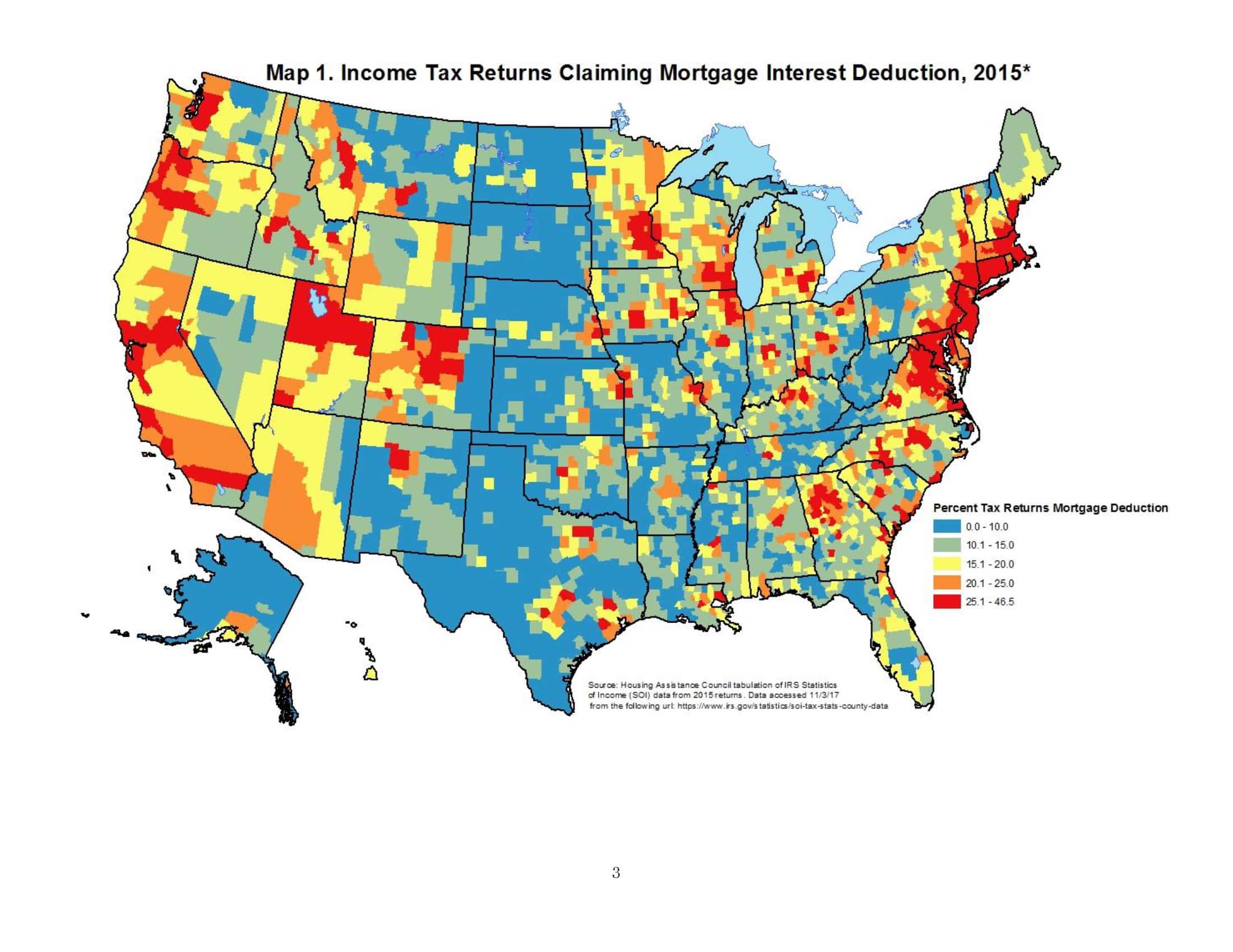 Income Tax Returns Claiming Mortgage Interest Deduction, 2015