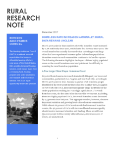 Rural Research Note Homelessness - Cover