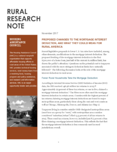 Mortgage Interest Deduction Research Note