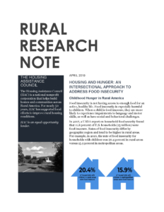 Addressing Food Insecurity: Research Note Cover
