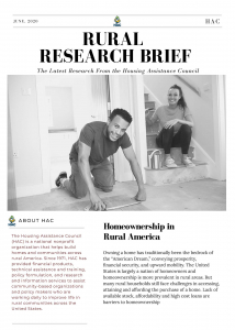 Homeownership in Rural America Research Brief Cover