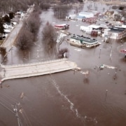 Damages from flooding in the Midwest