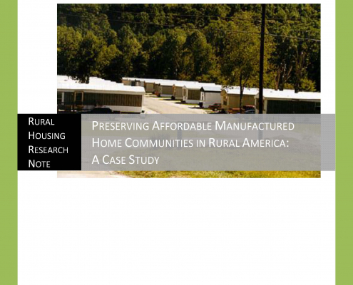 Preserving Affordable Manufactured Home Communities in Rural America: A Case Study