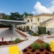 Solar panels covering parking spaces at Calistoga Family Apartments