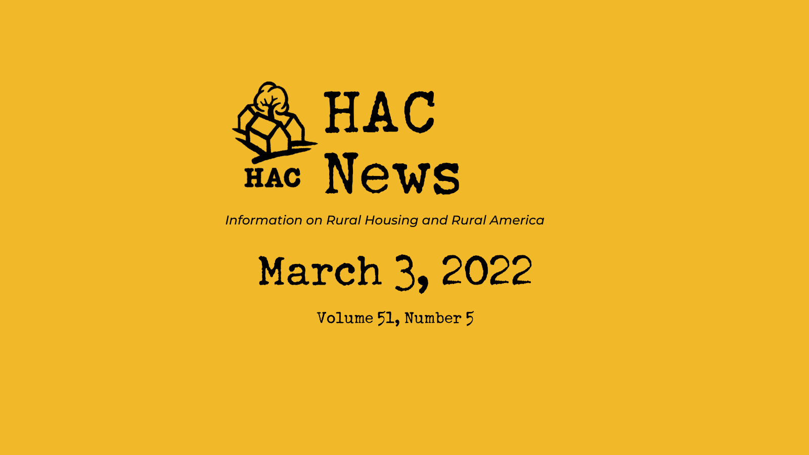 HAC News: March 3, 2022