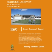 Fiscal Year 2021 USDA Rural Development Housing Activity Report - Cover