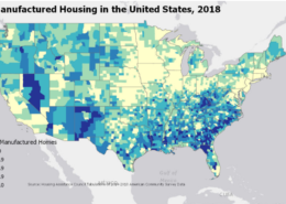 Manufactured Housing in the United States Map, 2018